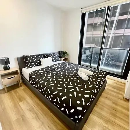 Contemporary 2-Bed Apartment In Melbourne Cbd Exterior photo